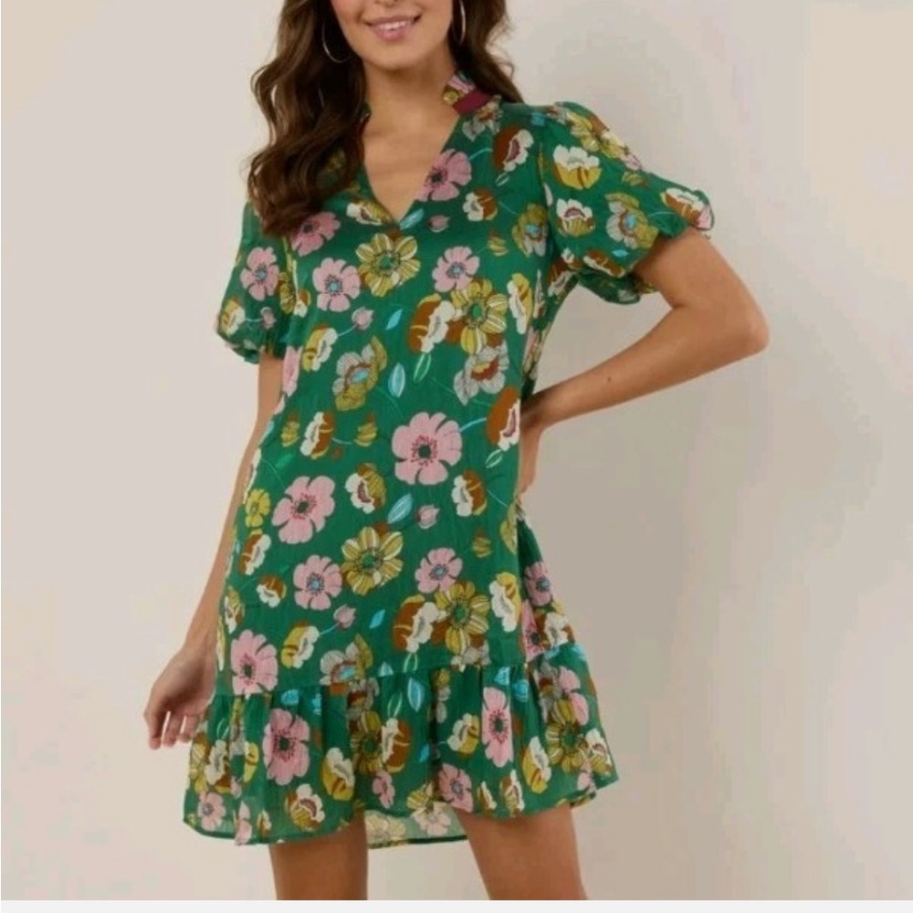 THML Green Floral Dress